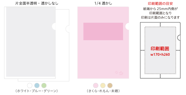 紙製クリアファイル印刷いろいろ